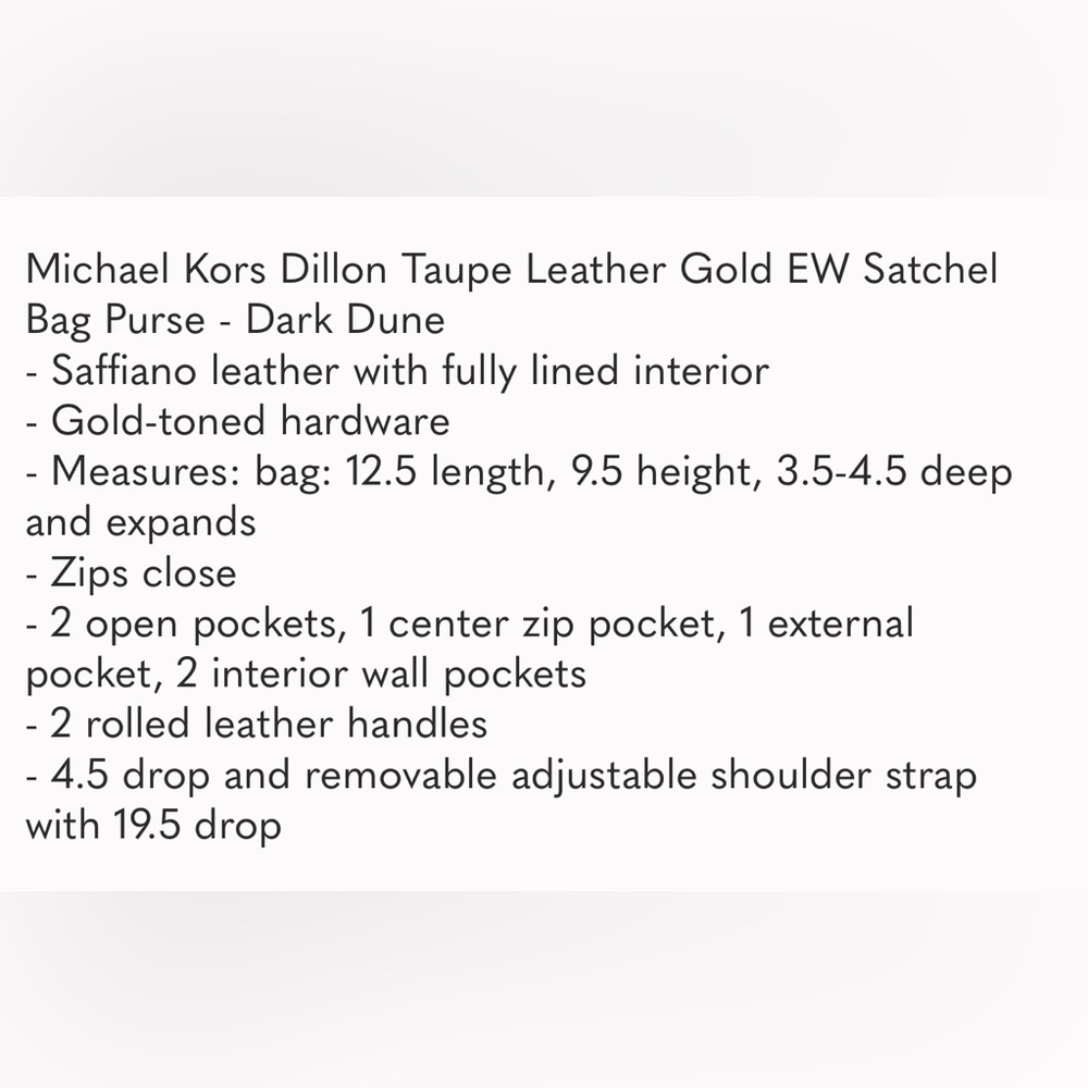 Michael Kors Dillon Saffiano Leather Satchel Crossbody Bag - Picture 13 of 13
